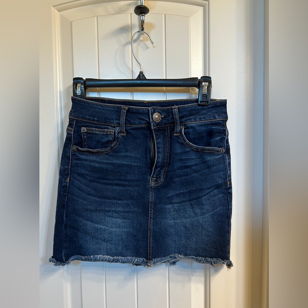 American Eagle Hi-Rise Mini Jean Skirt